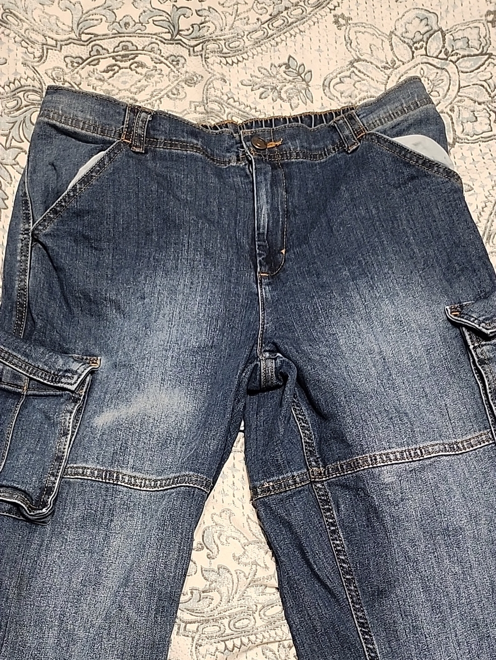 WonderWink Boys Blue Denim Cargo Jeans